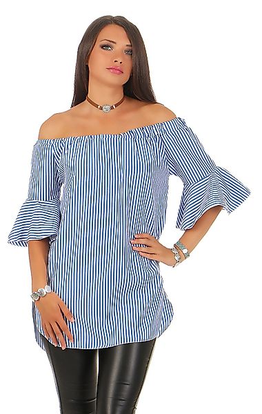 Mississhop Carmenbluse Stilvolles Off-Shoulder Oberteil mit günstig online kaufen
