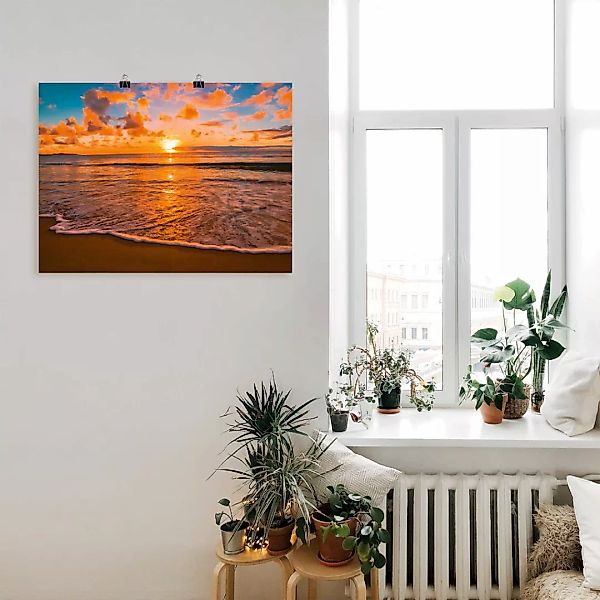 Artland Wandbild "Sonnenuntergang am Strand", Sonnenaufgang & -untergang, ( günstig online kaufen