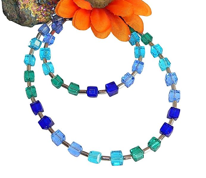 traumschmuck Perlenkette 095f Halskette Collier Würfelkette günstig online kaufen