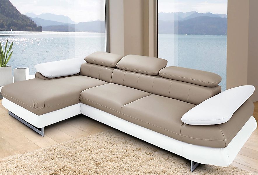 COTTA Ecksofa "Solution L-Form" mit Arm- & Kopfteilverstellung, wahlweise m günstig online kaufen