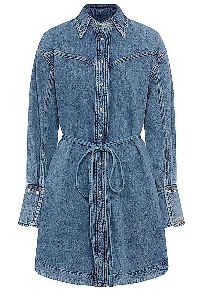 BOSS ORANGE Hemdblusenkleid Shirtdress Premium Damenmode tailliert, Denim-L günstig online kaufen