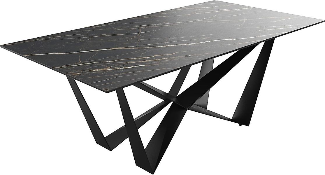 DELIFE Esstisch Edge, Laminam® Keramik Braun günstig online kaufen
