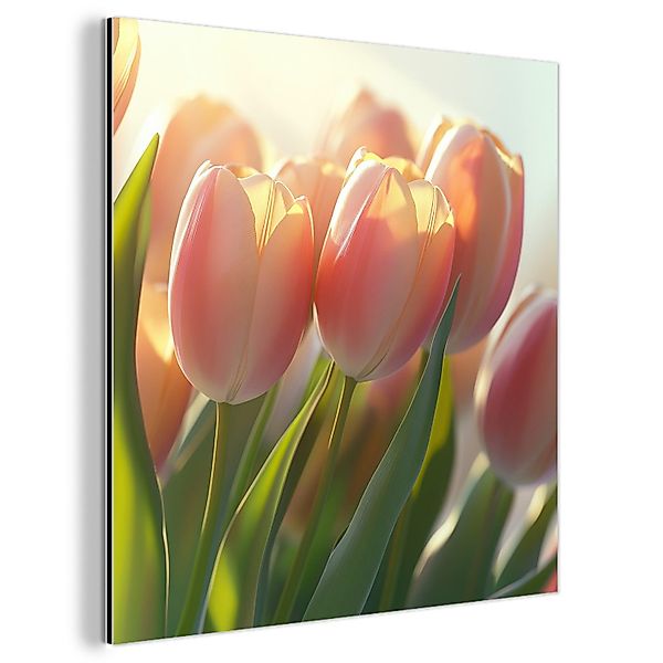 MuchoWow Metallbild Tulpen - Rosa - günstig online kaufen
