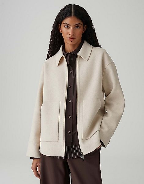 OPUS Wolljacke HILLVYN aus hochwertigem Wolle Mix Weite Passform, gerader S günstig online kaufen