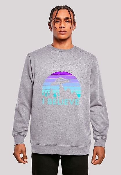 F4NT4STIC Sweatshirt I BELIEVE UFO Alien Raumschiff Retro Premium Qualität günstig online kaufen