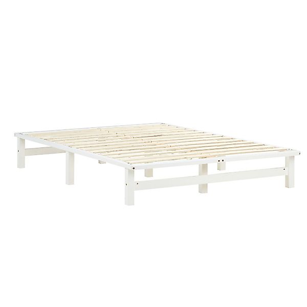 Homestyle4u Holzbett 90/100/140x200 Palettenbett Massivholzbett Futonbett günstig online kaufen