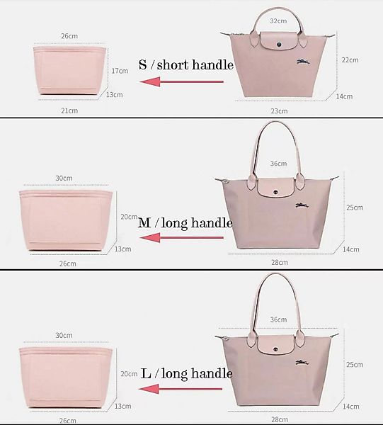 LuxusKollektion Taschenorganizer Filz-Organizer für Handtaschen groß günstig online kaufen