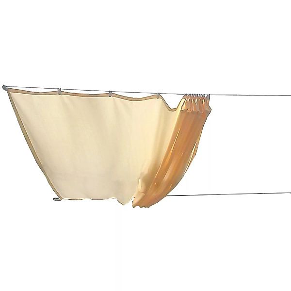 Peddy Shield Balkonbausatz inkl. Sonnensegel 270 cm x 140 cm Elfenbein günstig online kaufen