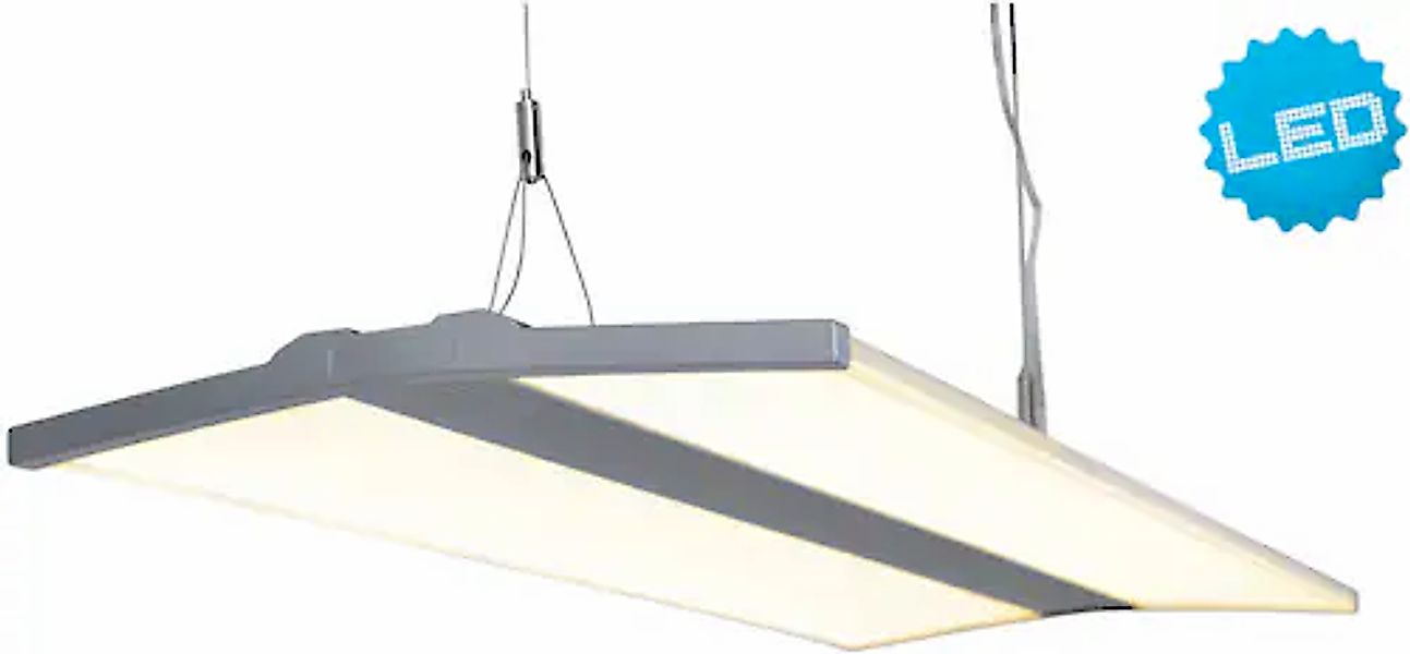 näve LED Pendelleuchte, 1 flammig, Büro/Arbeitszimmer Farbe grau Lichtfarbe günstig online kaufen