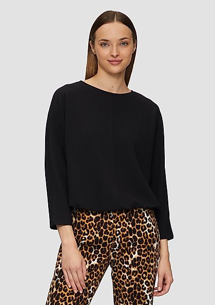 s.Oliver Sweatshirt Strukturiertes Sweatshirt mit Fledermausarm günstig online kaufen