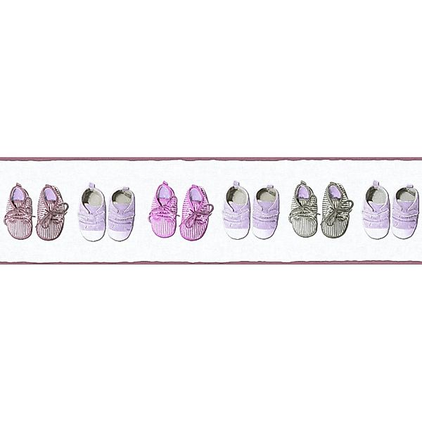 Bricoflor Tapetenbordüre in Blau für Babyzimmer Verspielte Tapeten Bordüre günstig online kaufen