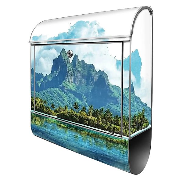 Banjado Design Briefkasten Silber Pulverbeschichtet 39x47x14cm 2 Schlüssel günstig online kaufen