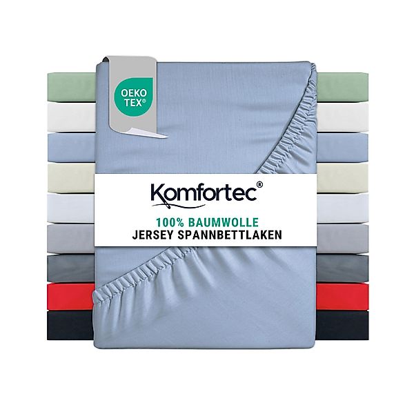 Komfortec Spannbettlaken Jersey Spannbettuch, 90x200, 140x200, günstig online kaufen