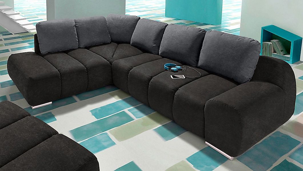 Home affaire Ecksofa "Bono L-Form" mit Ottomane, wahlweise mit Bettfunktion günstig online kaufen