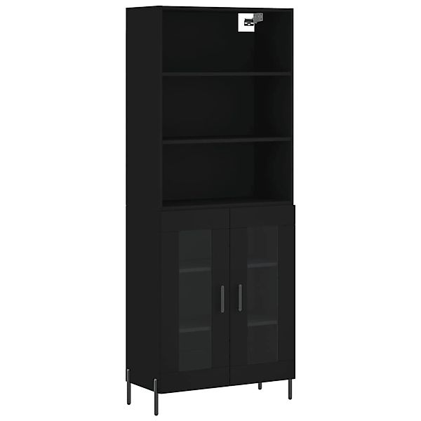 vidaXL Highboard Schwarz 69,5x34x180 cm Holzwerkstoff 3189326 günstig online kaufen