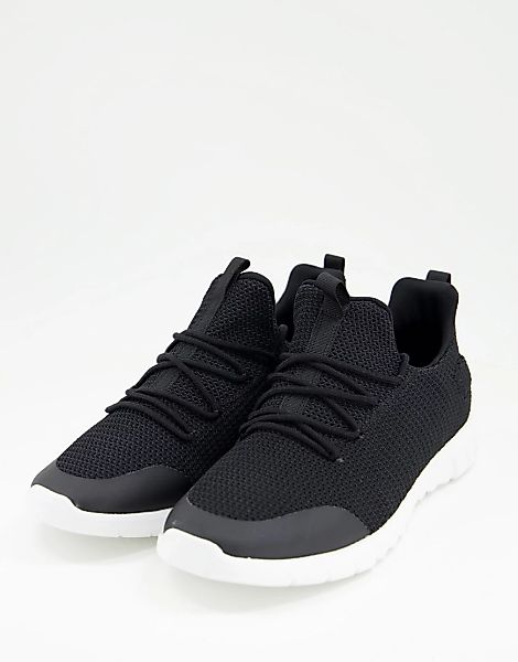 ALDO – Bisingen – Gestrickte Lauf-Sneaker in Schwarz und Weiß günstig online kaufen