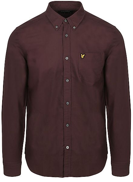 Lyle & Scott Shirt Plain Oxford Bordeaux - Größe XL günstig online kaufen