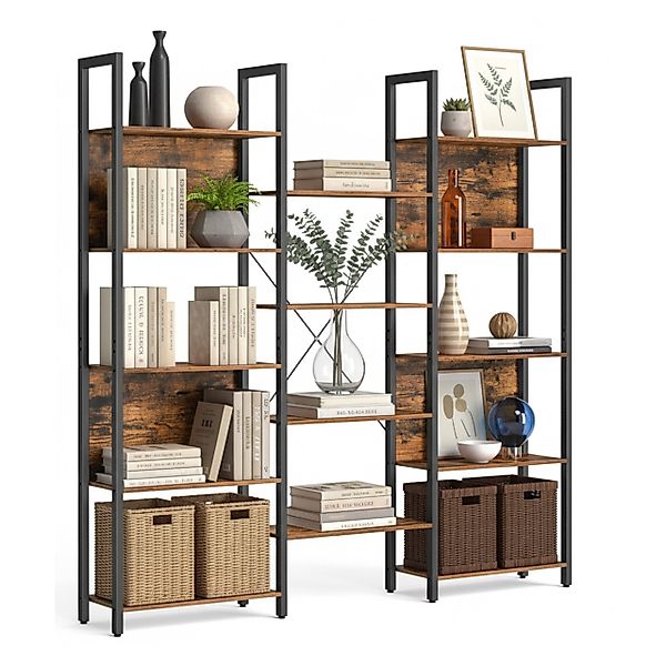 relaxdays Standregal Industrial Bücherregal 14 Ablagen, günstig online kaufen