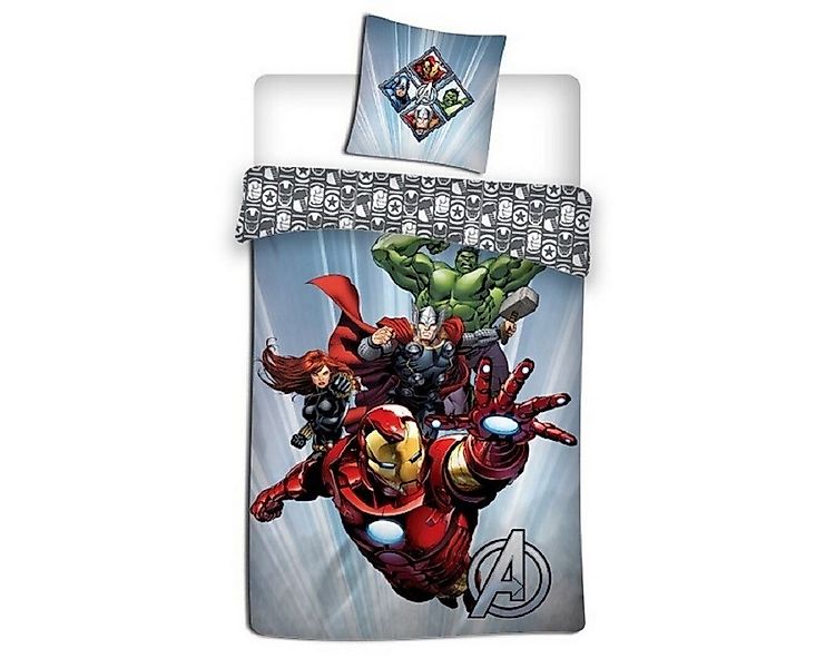 The AVENGERS Bettwäsche Set 140x200 cm Microfaser Bettbezug & Kissenbezug günstig online kaufen