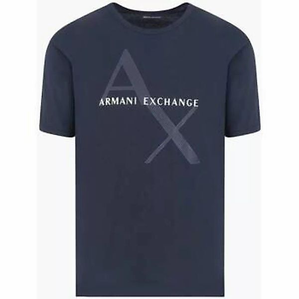EAX  T-Shirts & Poloshirts Diagonal logo t-shirt - navy günstig online kaufen