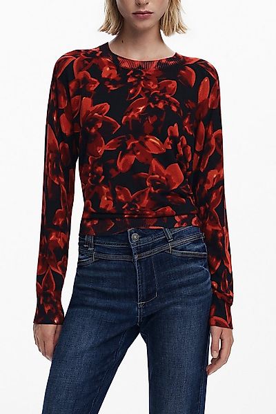 Desigual Strickpullover Stylischer Damenpullover Schwarz mit Rundhalsaussch günstig online kaufen
