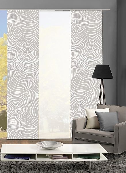 HOME WOHNIDEEN Schiebegardine "MADERAS" Klettband 3 Stk. tlg. HxB: 245x60, günstig online kaufen