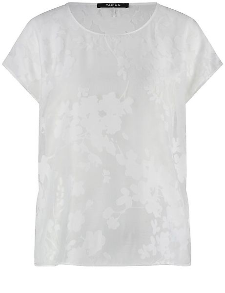 Taifun Kurzarmbluse – Unifarbenes T-Shirt mit günstig online kaufen