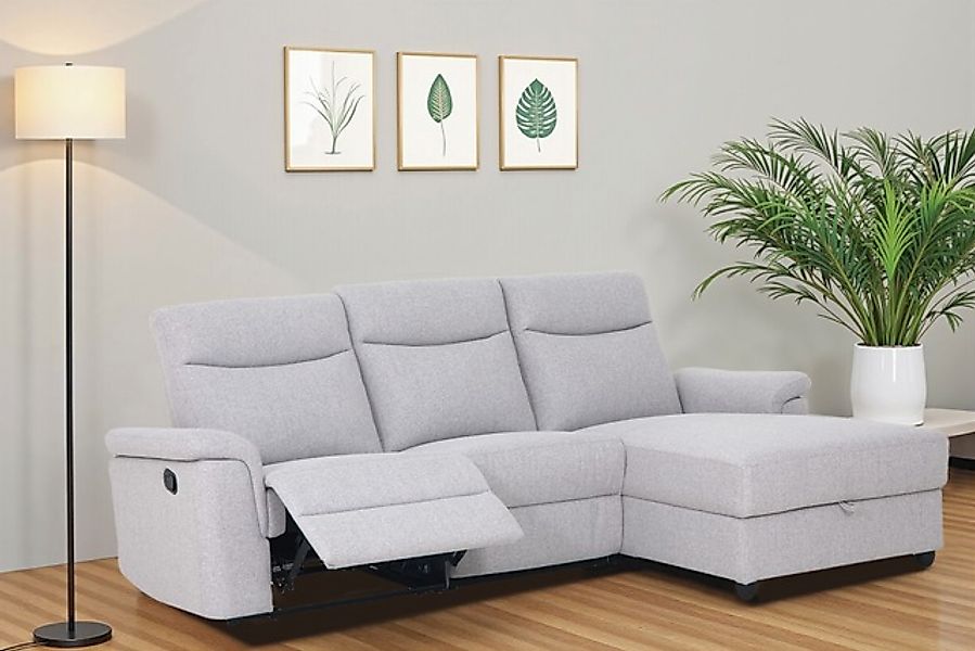 Home affaire Ecksofa »BRIONNE, L-Form, 255cm, manuelle u. elektrische Funkt günstig online kaufen