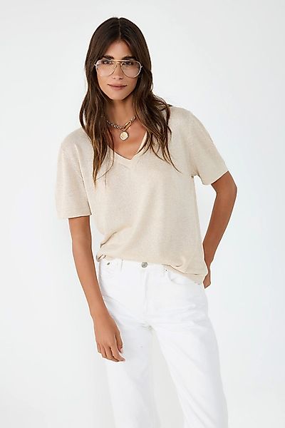 No Matter What T-Shirt Glitzer V-Ausschnitt günstig online kaufen