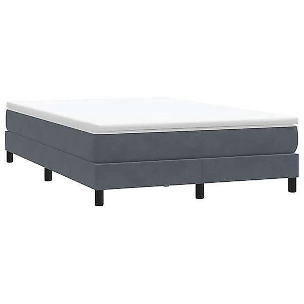 vidaXL Bett Boxspringbett ohne Matratze Dunkelgrau 140x220 cm Samt günstig online kaufen