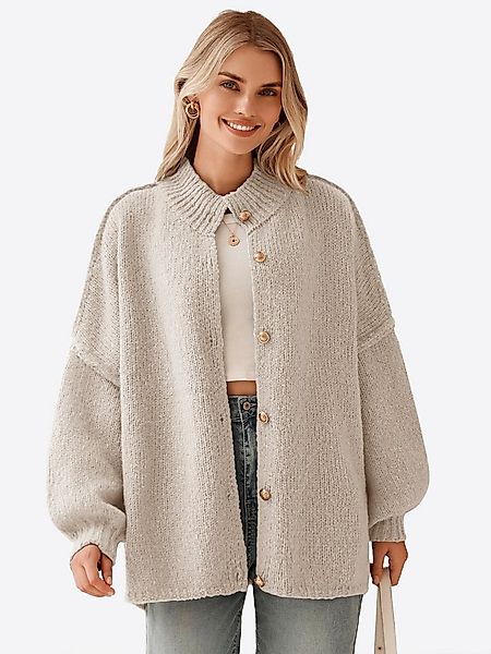 Imily Bela Cardigan Damen Oversize Strickjacken mit Knopfleiste (Packung, 1 günstig online kaufen