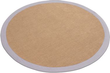 carpetfine Sisalteppich "Sisal" rund 5 mm Höhe mit farbiger Bordüre, Anti-R günstig online kaufen