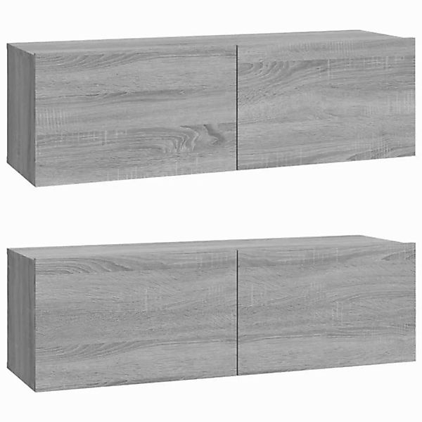 vidaXL TV-Schrank TV-Wandschränke 2 Stk Grau Sonoma 100x30x30 cm Spanplatte günstig online kaufen