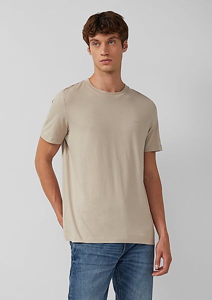 s.Oliver Kurzarmshirt Baumwoll-T-Shirt mit Logo-Print günstig online kaufen