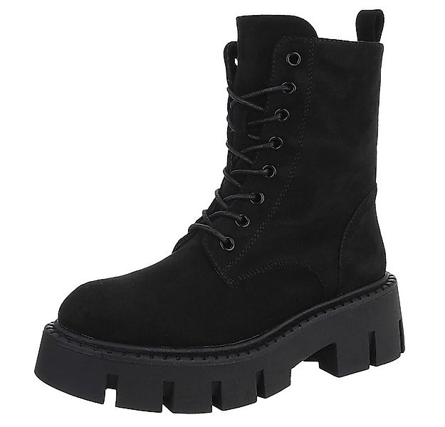 Ital-Design Damen Stiefel mit robustem Design für Alltag und Freizeit Schnü günstig online kaufen