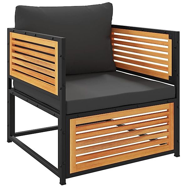 vidaXL Sofaelement Gartensessel mit Kissen Massivholz günstig online kaufen