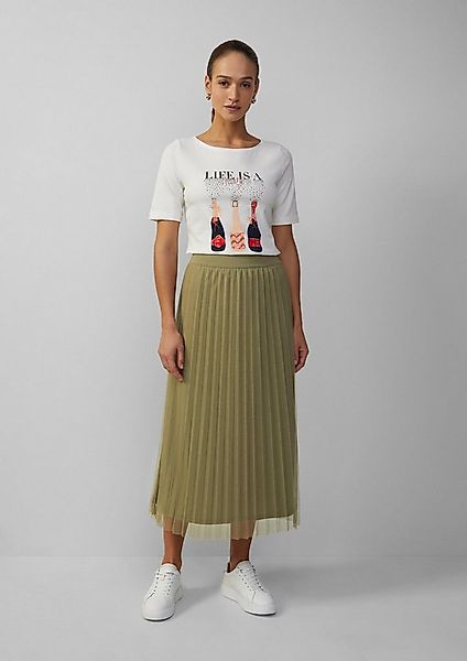 s.Oliver Midirock Rock Langer Rock mit plissiertem Mesh und Jerseyfutter günstig online kaufen