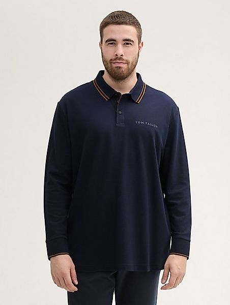 TOM TAILOR PLUS Langarm-Poloshirt Plus Size - Langarm Poloshirt mit Logo Pr günstig online kaufen