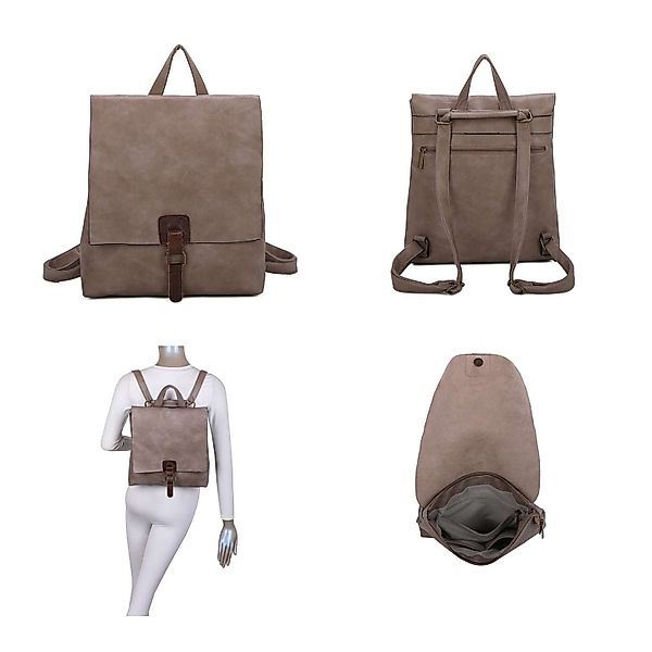 ITALYSHOP24 Rucksack Damen Schultertasche Backpack Umhängetasche günstig online kaufen