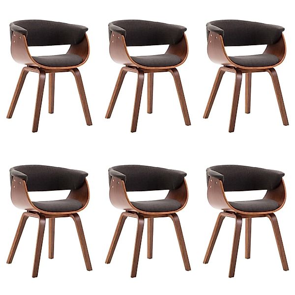 vidaXL Esszimmerstühle 6 Stk Grau Bugholz und Stoff 278729 günstig online kaufen