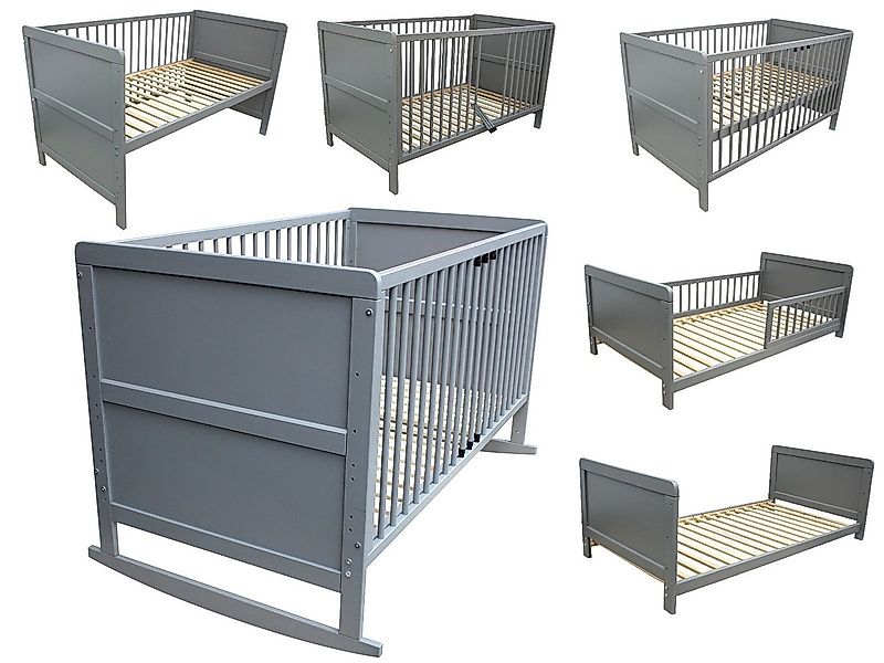 Micoland Kinderbett Kinderbett Juniorbett Beistellbett Wiege 140x70 cm 4in1 günstig online kaufen