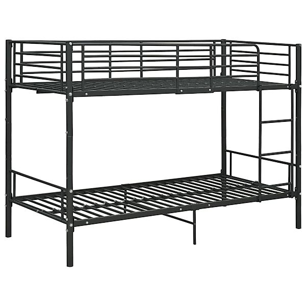 vidaXL Etagenbett Etagenbett Schwarz Metall 90x200 cm Bett Bettrahmen Bettg günstig online kaufen