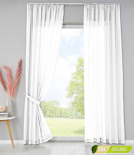 Gardinenbox Gardine, verdecketeSchlaufen (2 St), transparent, günstig online kaufen