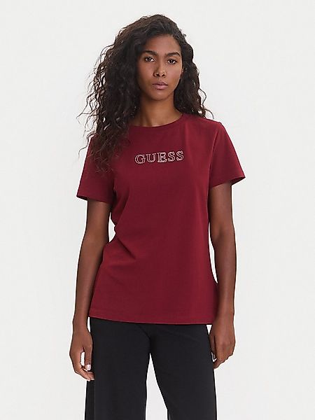 Guess T-Shirt - basic T-Shirt - Shirt kurzarm Damen - T-Shirt mit Strass Lo günstig online kaufen