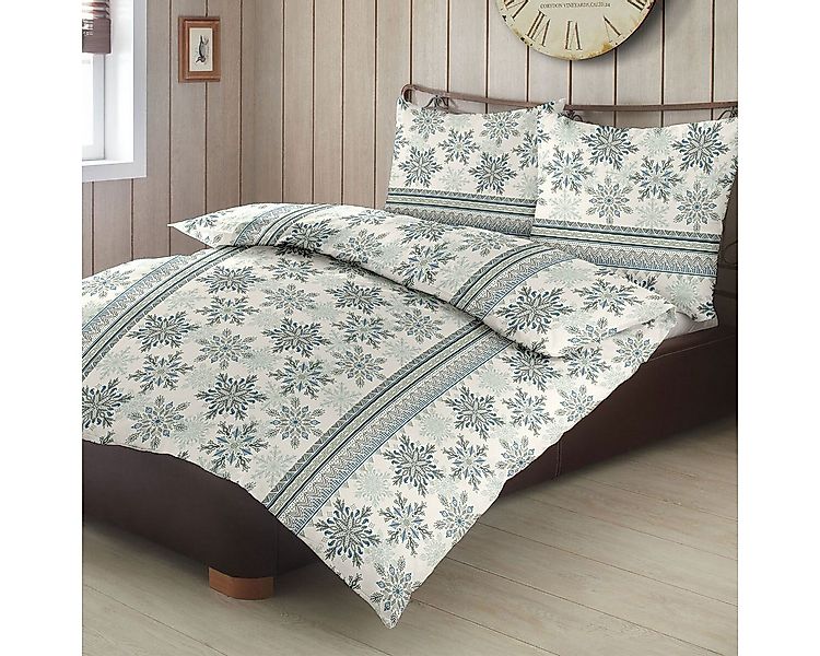 TRAUMSCHLAF Bettwäsche Sterne und Schneeflocken, Biber, 2 teilig, Biberbett günstig online kaufen
