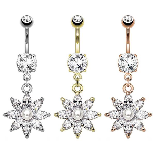 Taffstyle Bauchnabelpiercing Piercing Chirurgenstahl Kristall Perle günstig online kaufen