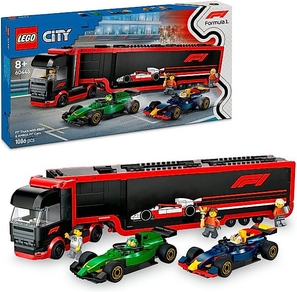 LEGO® F1® Transporter mit RB20 & AMR24 F1® Rennautos (60445), LEGO City Kon günstig online kaufen