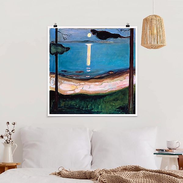 Poster - Quadrat Edvard Munch - Mondnacht günstig online kaufen