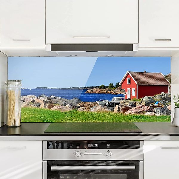 Glas Spritzschutz - Panorama Urlaub in Norwegen günstig online kaufen