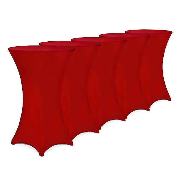 Detex Stehtischhusse, 80cm Rot 5er Set günstig online kaufen